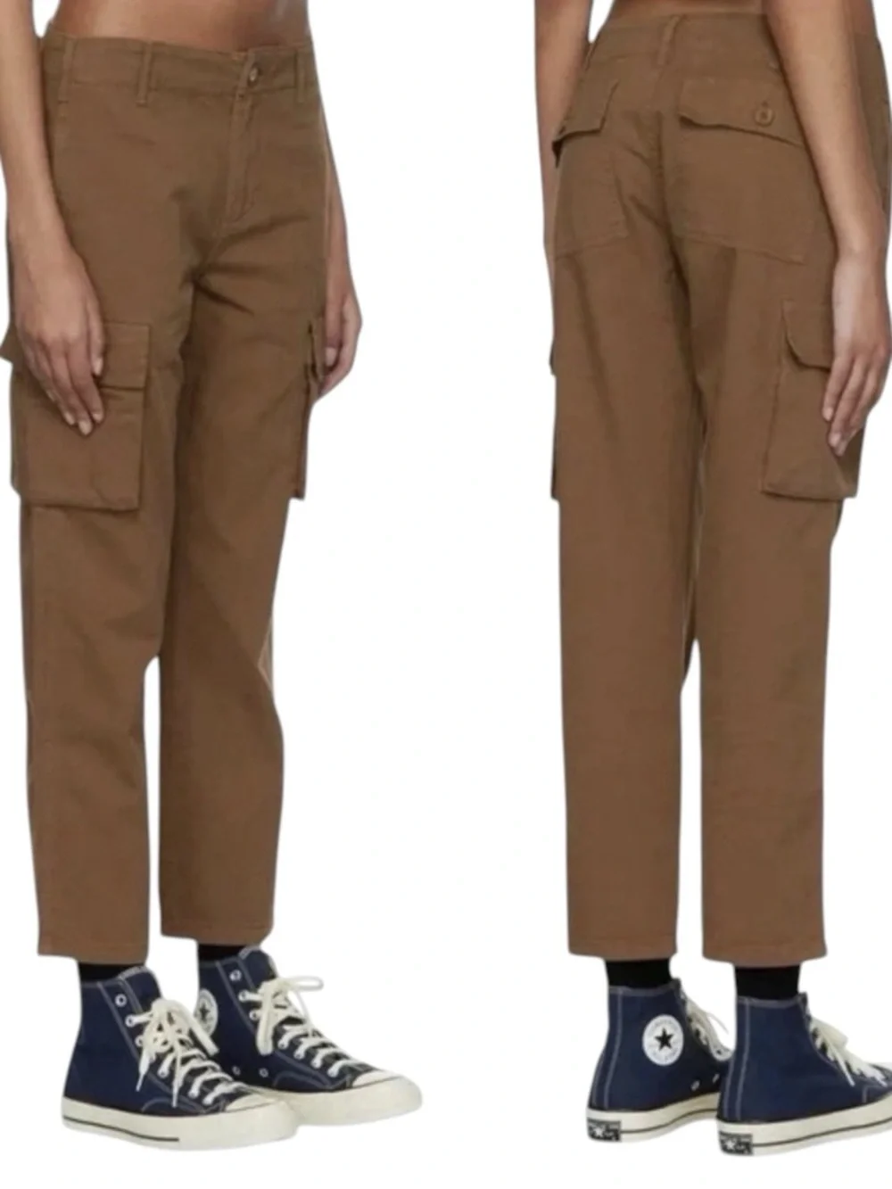 Frame Denim Relaxed Fit Utility Cargo Pant size 31 in Washed Latte Brown